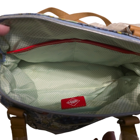 NWT Oilily Denim Floral Boho Bag - Picture 5 of 6